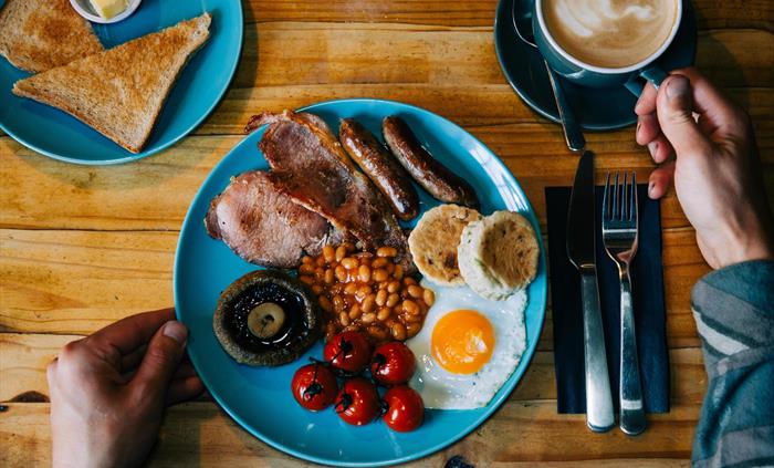 MamGu Welshcakes All Day Breakfast at St Davids Cafe, St Davids Cathedral, Pembrokeshire